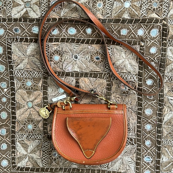 Dooney & Bourke Vintage Mini Saddlebag or Crossbody Pebbled Leather - Picture 5 of 13